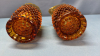 4 Piece Dark Amber Glass Hobnail Breakfast Set - 7