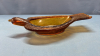 Amber Glass Hemingray Bird Relish Dish - 2