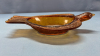 Amber Glass Hemingray Bird Relish Dish - 3