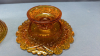 Amber Daisy and Button w/ Crossbands Butter Dish - 4