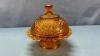 Amber Daisy and Button w/ Crossbands Butter Dish - 5