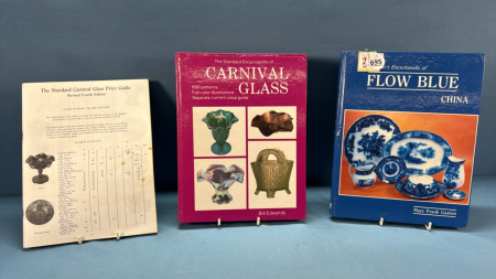 Flow Blue China & Carnival Glass Books -See Note