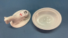 Milk Glass McKee Covered Horse Dish - 4