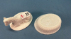 Milk Glass McKee Covered Horse Dish - 5
