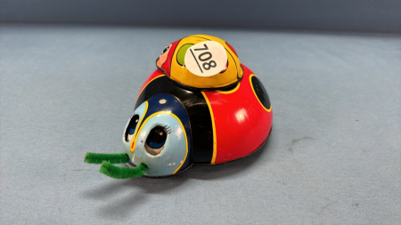 OK Japan Wind-Up Tin Lady Bugs w/ Moving Eyes