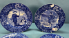 4 Wedgwood Blue and White Month Plates -See Notes - 2