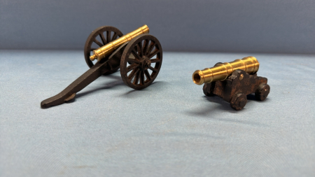 2 Cast Iron and Brass Canons