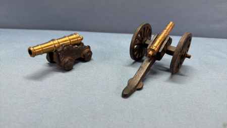 2 Cast Iron and Brass Canons