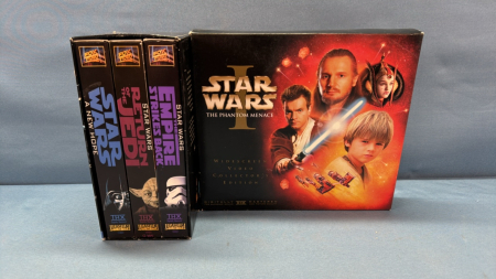 4 Star Wars VHS Tapes -See Notes