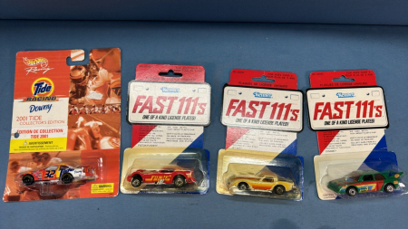 4 Kenner Plastic and Metal 3in Long Race Cars