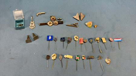 Assorted Cufflinks, Adv. Stick Pins & Tie Tacks