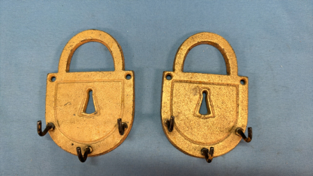 2 Padlock Shaped Key Racks