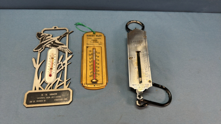 Fish Scale and Thermometers -See Notes