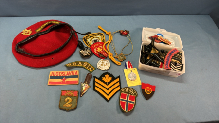 Qty of Sew-On Badges & Royalty Medallion -See Note