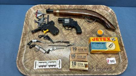 Assorted Replica Guns & Jetex 50 Model Power Parts