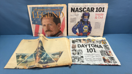 3 Nascar Newspaper & London FP Centennial Editions