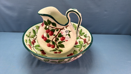 Wemyss Ware Pitcher and Wash Basin -See Notes