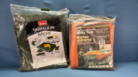 2 Unused Tarps -Both are 10ft x 12ft