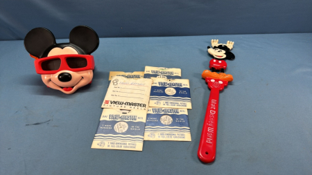 Mickey Mouse Back Scratcher, View Master & 8 Reels