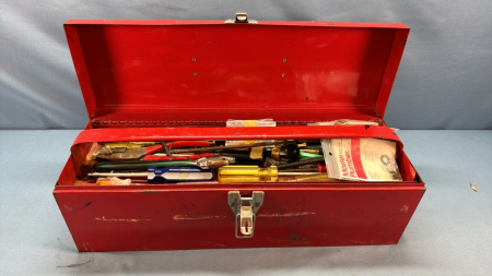 Metal Tool Box with Qty. of Light Duty Tools