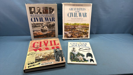 4 Civil War Hard Cover Books -See Notes