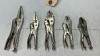 4 Vise Grip and 1 Mac Mini Locking Pliers - 3