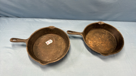 2 10" Cast Iron Frying Pans