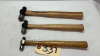 3 Blue-Point Small Ball Peen Hammers