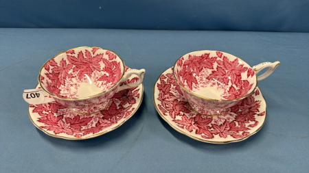 2 Coalport Cups & Saucers