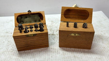 2 Die Grinder Bit Sets in Wooden Cases