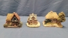 Grindley Almond Petal Platter & 5 Lilliput Lane House Figures - 5