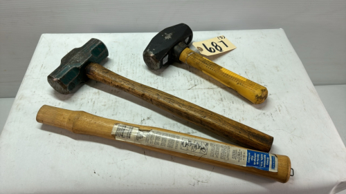 2 -4lb Mini Sledge Hammers & 16in Spare Handle