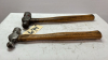 2 Ball Peen Hammers with Wooden Handles - 5