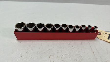 Snap-On 11 Piece 3/8in Drive SAE 6 Point Sockets