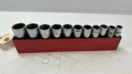 Snap-On 11 Piece SAE 1/2in Drive Deep Sockets