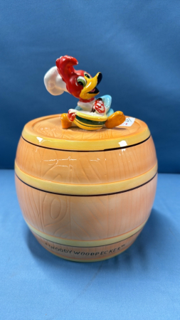 Woody Woodpecker Cookie Jar with Repaired Lid