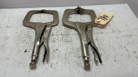 2 Pairs of Vise Grip Locking C-Clamp Pliers