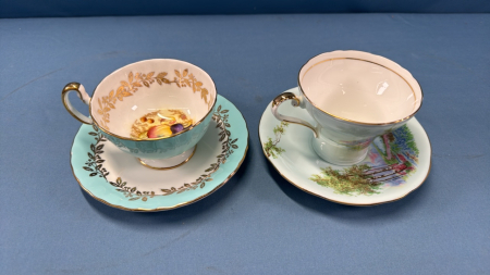 2 Aynsley Cups & Saucers