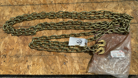 20 feet of Grade 70 - 1/4 inch chain with hooks