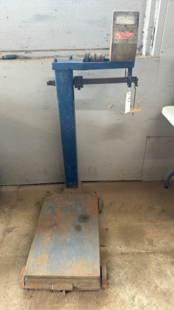 Platform bag scale with weights