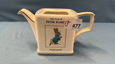 Peter Rabbit Tea Pot No Lid -4" High