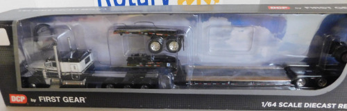 1/64 DCP Black/White 389 Pete w/Lowboy