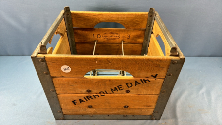 Fairhome Dairy 6 Bottle Crate -15in x 12in x 12inH