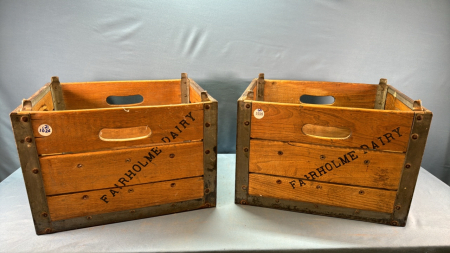 2 Fairholme Dairy Milk Crates W/ No Dividers