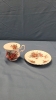 4 Cups & Saucers and Gibson's Tea Pot on a Glass Tray - 15