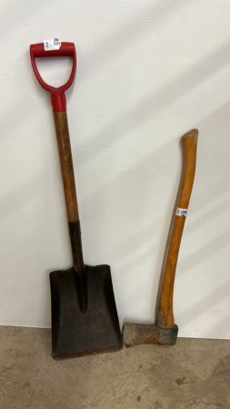 Square Mouth Shovel & An Axe