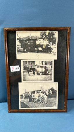 Framed Milk Wagon Print -11in x 15in