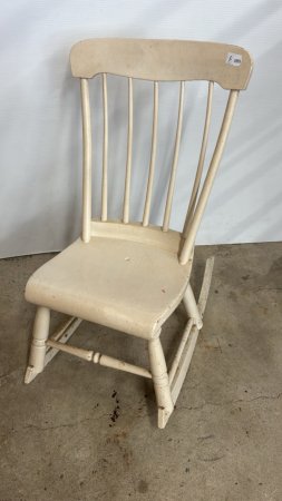 Painted Wooden Rocking Chair