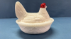 Milk Glass Hen on the Nest -Open Tailed - 6