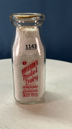 Bateson's Model Dairy Wingham SS Square Half Pint